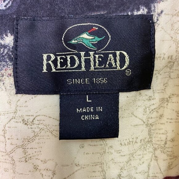 Red Head Shirt Men's Size Large Route 66 Vintage Cars Pocket Button Front Yellow - Picture 5 of 7